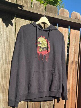 Alien Movie Chestburster Black Pullover Hoodie Large Unisex Men’s